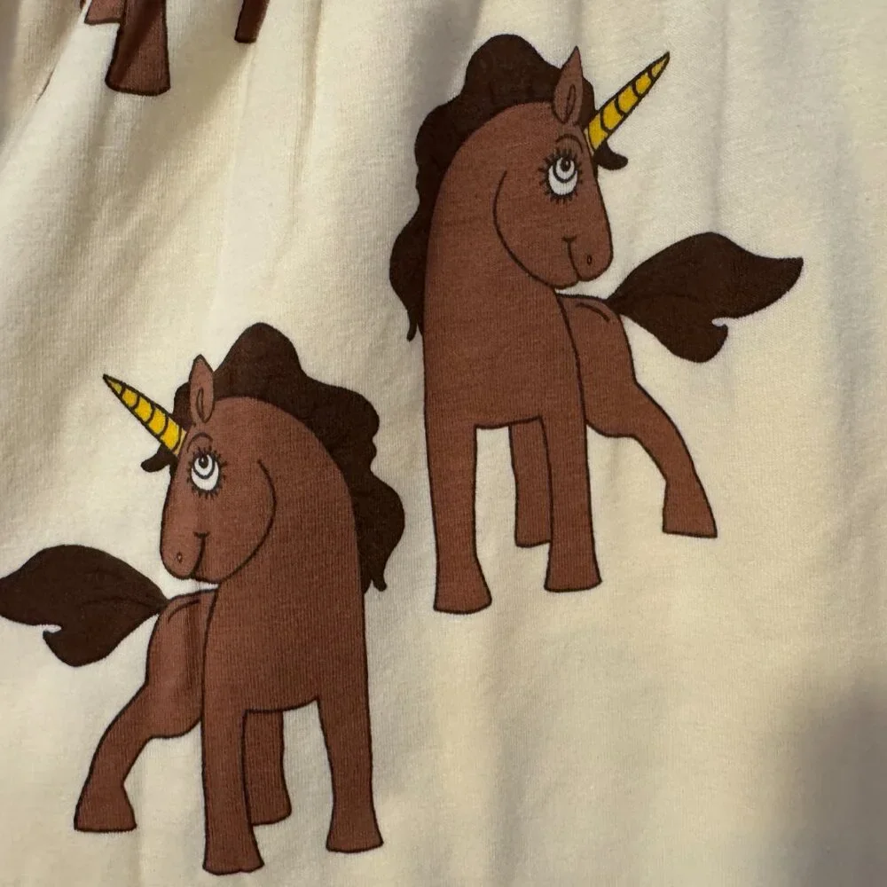 NWT - MINI RODINI Girl's Unicorn Long Tank Dress EU 116/122 or 6-7 yrs - Picture 5 of 7